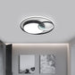 Circular Flush Mount Lamp Simple Acrylic Black/White/Gold LED Ceiling Light Fixture for Dorm Room, White/3 Color Light Clearhalo 'Ceiling Lights' 'Close To Ceiling Lights' 'Close to ceiling' 'Flush mount' Lighting' 1935895