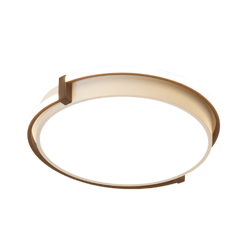 12"/16"/19.5" W Dorm Room LED Flushmount Minimalist Grey/White Flush Mount Ceiling Light with Round Acrylic Shade Clearhalo 'Ceiling Lights' 'Close To Ceiling Lights' 'Close to ceiling' 'Flush mount' Lighting' 1936067