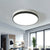 Nordic Round/Square/Rectangle Flushmount Acrylic Living Room LED Ceiling Light Fixture in Black and White Black Round Clearhalo 'Ceiling Lights' 'Close To Ceiling Lights' 'Close to ceiling' 'Flush mount' Lighting' 1936102