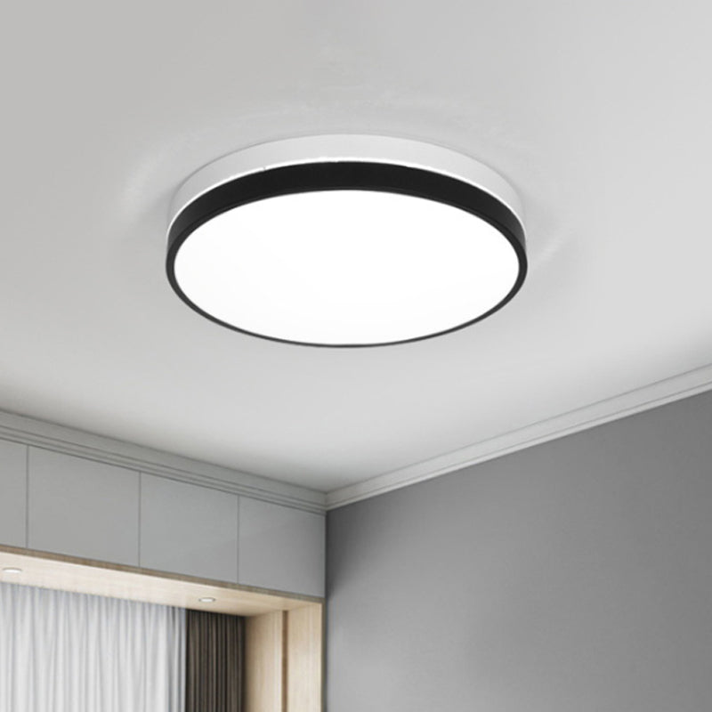 Nordic Round/Square/Rectangle Flushmount Acrylic Living Room LED Ceiling Light Fixture in Black and White Clearhalo 'Ceiling Lights' 'Close To Ceiling Lights' 'Close to ceiling' 'Flush mount' Lighting' 1936104