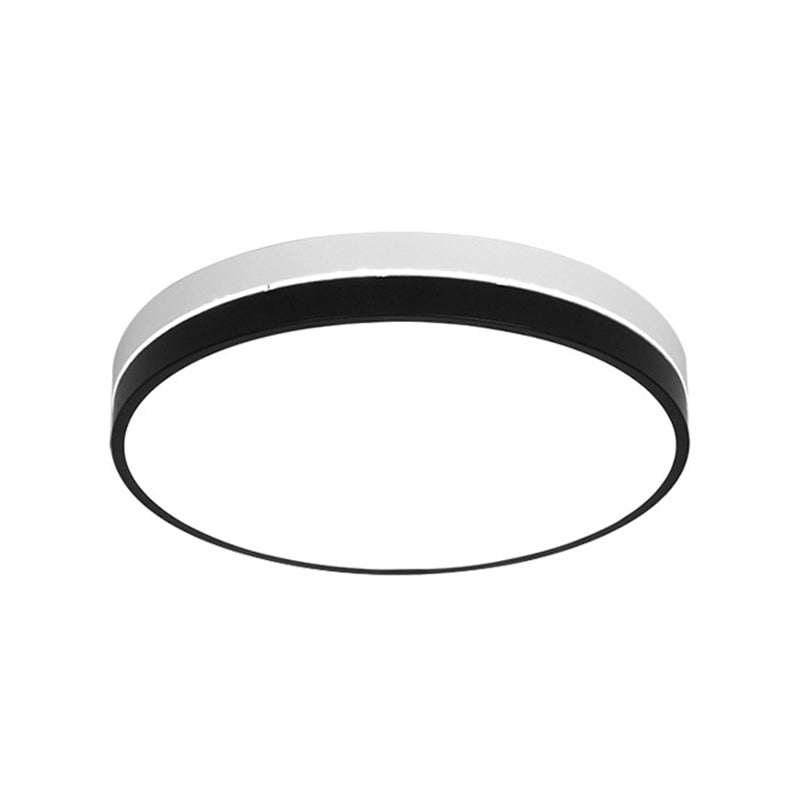 Nordic Round/Square/Rectangle Flushmount Acrylic Living Room LED Ceiling Light Fixture in Black and White Clearhalo 'Ceiling Lights' 'Close To Ceiling Lights' 'Close to ceiling' 'Flush mount' Lighting' 1936105