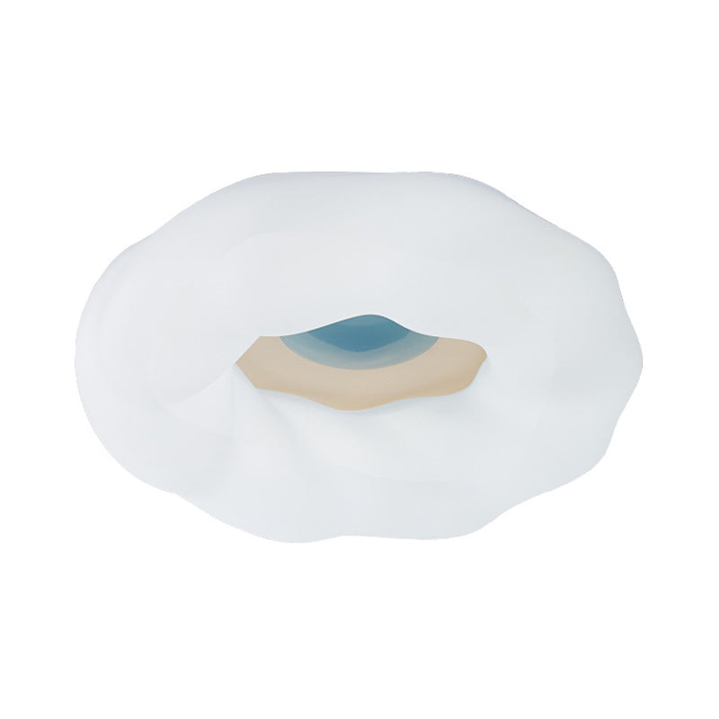 Cartoon Cloud Ceiling Mount Light Acrylic Corridor LED Flush Mounted Light Fixture in White/Blue/Coffee Clearhalo 'Ceiling Lights' 'Close To Ceiling Lights' 'Close to ceiling' 'Flush mount' Lighting' 1936245