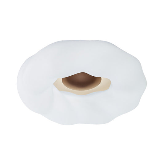 Cartoon Cloud Ceiling Mount Light Acrylic Corridor LED Flush Mounted Light Fixture in White/Blue/Coffee Clearhalo 'Ceiling Lights' 'Close To Ceiling Lights' 'Close to ceiling' 'Flush mount' Lighting' 1936248