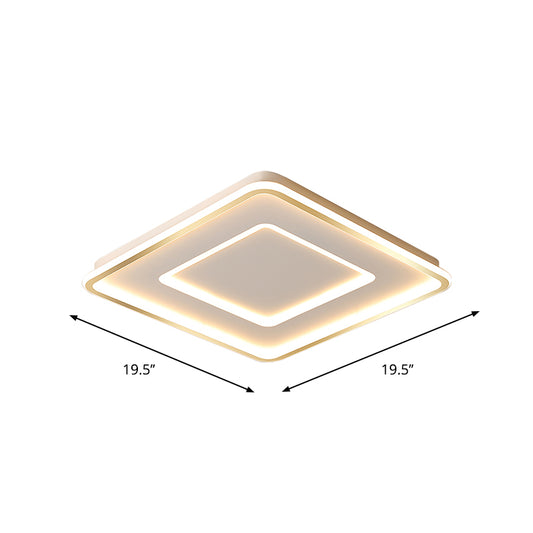 Extra Thin Star/Square/Triangle Flush Light Contemporary Metal Polished Gold LED Ceiling Mount Lamp for Baby Room Clearhalo 'Ceiling Lights' 'Close To Ceiling Lights' 'Close to ceiling' 'Flush mount' Lighting' 1936360