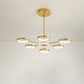 Circle Branching Metal Hanging Light Modernist 6-Head Black/Gold LED Chandelier Lamp in Warm/White Light Clearhalo 'Ceiling Lights' 'Chandeliers' 'Modern Chandeliers' 'Modern' Lighting' 1936479