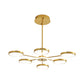 Circle Branching Metal Hanging Light Modernist 6-Head Black/Gold LED Chandelier Lamp in Warm/White Light Clearhalo 'Ceiling Lights' 'Chandeliers' 'Modern Chandeliers' 'Modern' Lighting' 1936480