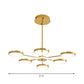 Circle Branching Metal Hanging Light Modernist 6-Head Black/Gold LED Chandelier Lamp in Warm/White Light Clearhalo 'Ceiling Lights' 'Chandeliers' 'Modern Chandeliers' 'Modern' Lighting' 1936481