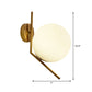 Gold Mini Globe Wall Sconce Light Simple 1-Light Opaline Glass Wall Mount Fixture for Bedroom Clearhalo 'Cast Iron' 'Glass' 'Industrial' 'Modern wall lights' 'Modern' 'Tiffany' 'Traditional wall lights' 'Wall Lamps & Sconces' 'Wall Lights' Lighting' 1936602