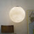 White Glass Super Moon Pendulum Light Romantic Modern 1-Light Ceiling Hang Lamp, 10"/12"/16" Wide White Clearhalo 'Ceiling Lights' 'Modern Pendants' 'Modern' 'Pendant Lights' 'Pendants' Lighting' 1936854