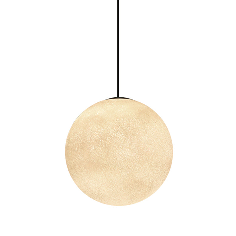 White Glass Super Moon Pendulum Light Romantic Modern 1-Light Ceiling Hang Lamp, 10"/12"/16" Wide Clearhalo 'Ceiling Lights' 'Modern Pendants' 'Modern' 'Pendant Lights' 'Pendants' Lighting' 1936858