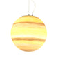 Kids Saturn/Earth Sphere Pendulum Light Blue/Yellow Glass Single-Bulb Bedroom Hanging Lamp, 8"/12"/16" Dia Clearhalo 'Ceiling Lights' 'Modern Pendants' 'Modern' 'Pendant Lights' 'Pendants' Lighting' 1937078