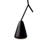 Black Branchlet Down Lighting Pendant Nordic 1 Bulb Metal Suspended Lighting Fixture with Conical Blue/Black/White Glass Shade Black Clearhalo 'Ceiling Lights' 'Glass shade' 'Glass' 'Modern Pendants' 'Modern' 'Pendant Lights' 'Pendants' Lighting' 1937112