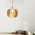 Pumpkin Shaped Hanging Light Kit Modern Clear/Amber/Smoke Grey Glass 1 Head Bedside Ceiling Suspension Lamp in Brass Amber Clearhalo 'Ceiling Lights' 'Glass shade' 'Glass' 'Modern Pendants' 'Modern' 'Pendant Lights' 'Pendants' Lighting' 1937282