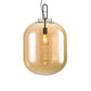 Black Ovale Ceiling Hang Light Modernism 1 Bulb Smoke Grey/Amber Glass Pendant Lighting Fixture, 9.5"/14"/17" W Clearhalo 'Ceiling Lights' 'Glass shade' 'Glass' 'Modern Pendants' 'Modern' 'Pendant Lights' 'Pendants' Lighting' 1937287