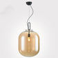 Black Ovale Ceiling Hang Light Modernism 1 Bulb Smoke Grey/Amber Glass Pendant Lighting Fixture, 9.5"/14"/17" W Clearhalo 'Ceiling Lights' 'Glass shade' 'Glass' 'Modern Pendants' 'Modern' 'Pendant Lights' 'Pendants' Lighting' 1937288