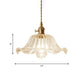 Post-Modern 1 Head Drop Pendant Gold Floral/Bowl/Cone Hanging Lamp Kit with Frosted/Clear Glass Shade Clearhalo 'Ceiling Lights' 'Glass shade' 'Glass' 'Modern Pendants' 'Modern' 'Pendant Lights' 'Pendants' Lighting' 1937380
