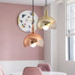 Swivel Dome Shade Hanging Light Post-Modern Clear Glass 1 Head Dining Room Down Lighting Pendant in Gold/Rose Gold Clearhalo 'Ceiling Lights' 'Modern Pendants' 'Modern' 'Pendant Lights' 'Pendants' Lighting' 1937541