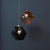 Geometric Pendant Light Fixture Postmodern White/Smoke Grey/Rose Gold Glass 1 Light Dining Room Ceiling Hang Lamp Smoke Gray Clearhalo 'Ceiling Lights' 'Glass shade' 'Glass' 'Modern Pendants' 'Modern' 'Pendant Lights' 'Pendants' Lighting' 1937558