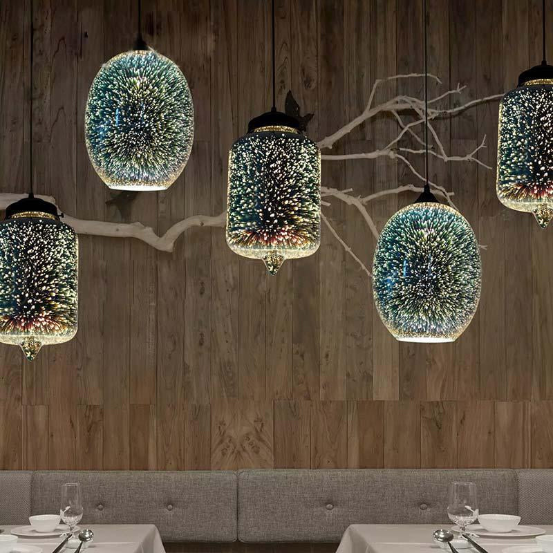 Jug/Ellipse Snack Bar Drop Pendant 3D Colorful Glass 1-Light Postmodern Hanging Light in Silver Clearhalo 'Ceiling Lights' 'Glass shade' 'Glass' 'Modern Pendants' 'Modern' 'Pendant Lights' 'Pendants' Lighting' 1937564
