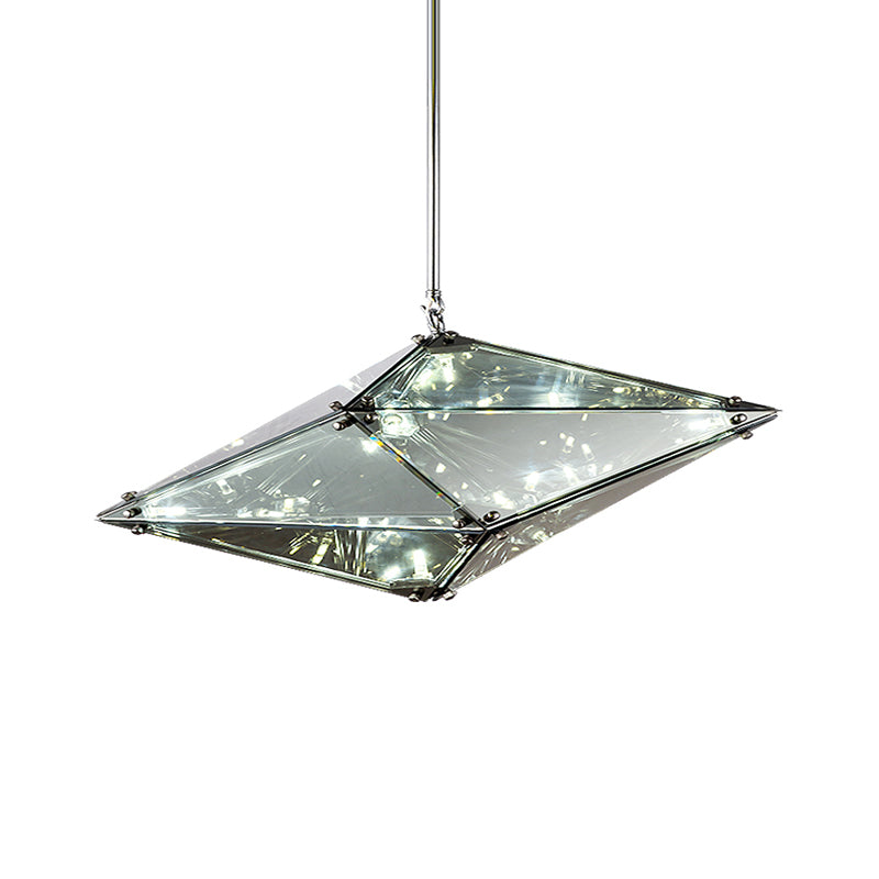 Gemstone Smoky Grey Glass Down Lighting Post-Modern Single-Bulb Black Hanging Ceiling Light Clearhalo 'Ceiling Lights' 'Glass shade' 'Glass' 'Modern Pendants' 'Modern' 'Pendant Lights' 'Pendants' Lighting' 1937590
