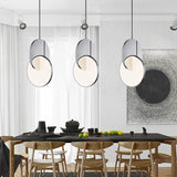 Novelty Minimalist LED Pendulum Light Chrome/Gold Interlocked Disc Ceiling Pendant Lamp with Acrylic Shade, 7"/10" W Clearhalo 'Ceiling Lights' 'Modern Pendants' 'Modern' 'Pendant Lights' 'Pendants' Lighting' 1937606