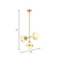 Gold Branch Hanging Lamp Kit Postmodern 3/5-Light White Ball Glass Suspension Pendant Light Clearhalo 'Ceiling Lights' 'Glass shade' 'Glass' 'Island Lights' Lighting' 1937689