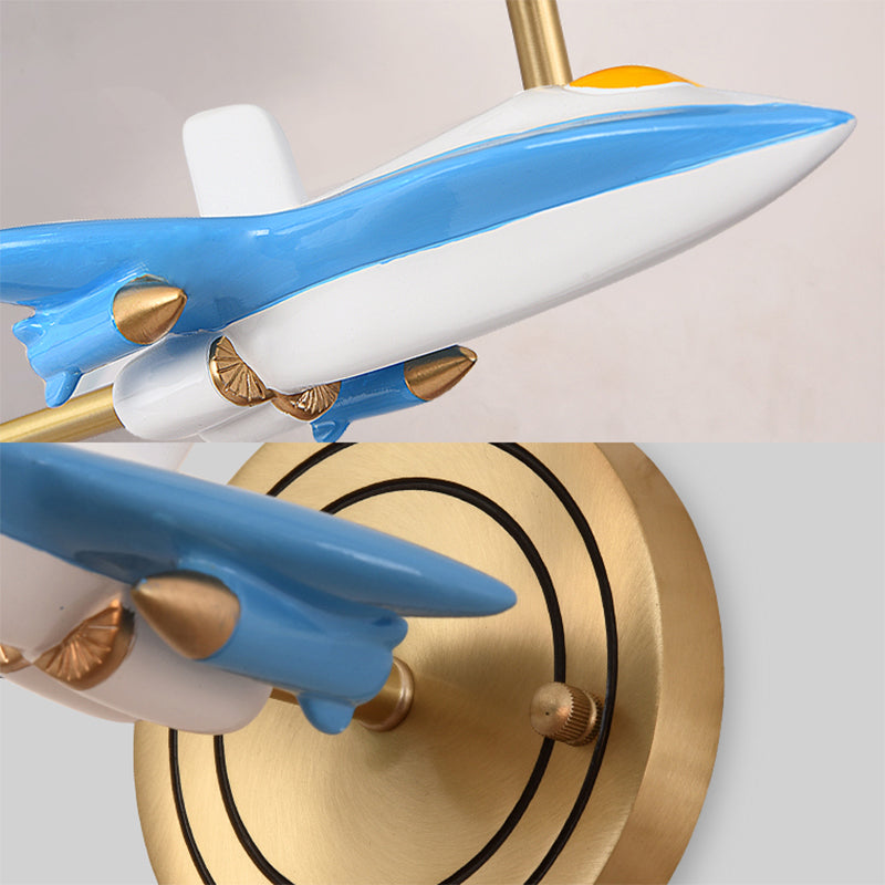 Living Room Sphere Wall Light with Airplane Glass Resin Contemporary Sconce Light Clearhalo 'Art deco wall lights' 'Cast Iron' 'Glass' 'Industrial' 'Middle century wall lights' 'Modern' 'Tiffany wall lights' 'Tiffany' 'Traditional wall lights' 'Wall Lamps & Sconces' 'Wall Lights' Lighting' 193813