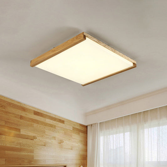 14.5"/25.5"/38" Wide Square Flushmount Nordic Acrylic Hotel Surface Mounted LED Ceiling Light in Warm/White Light Clearhalo 'Ceiling Lights' 'Close To Ceiling Lights' 'Close to ceiling' 'Flush mount' Lighting' 1938137