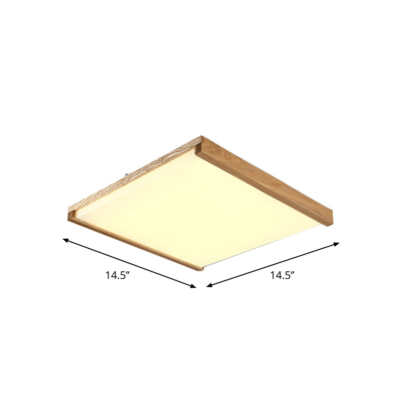 14.5"/25.5"/38" Wide Square Flushmount Nordic Acrylic Hotel Surface Mounted LED Ceiling Light in Warm/White Light Clearhalo 'Ceiling Lights' 'Close To Ceiling Lights' 'Close to ceiling' 'Flush mount' Lighting' 1938140
