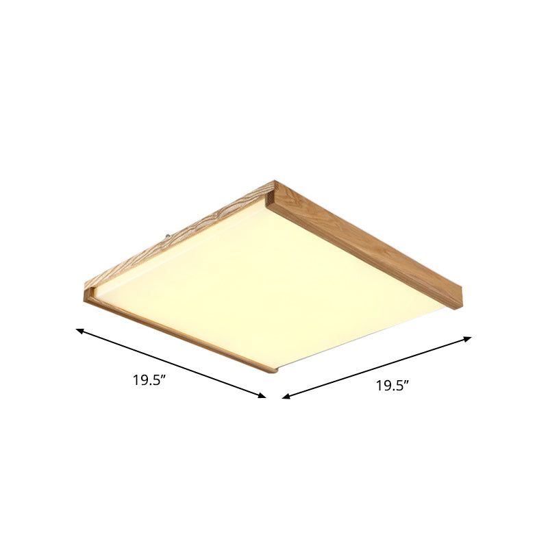 14.5"/25.5"/38" Wide Square Flushmount Nordic Acrylic Hotel Surface Mounted LED Ceiling Light in Warm/White Light Clearhalo 'Ceiling Lights' 'Close To Ceiling Lights' 'Close to ceiling' 'Flush mount' Lighting' 1938141
