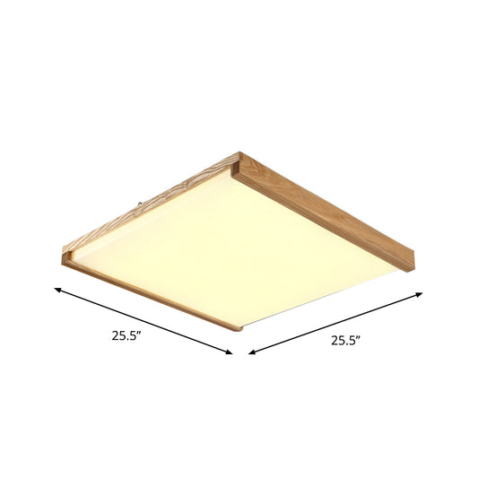14.5"/25.5"/38" Wide Square Flushmount Nordic Acrylic Hotel Surface Mounted LED Ceiling Light in Warm/White Light Clearhalo 'Ceiling Lights' 'Close To Ceiling Lights' 'Close to ceiling' 'Flush mount' Lighting' 1938142