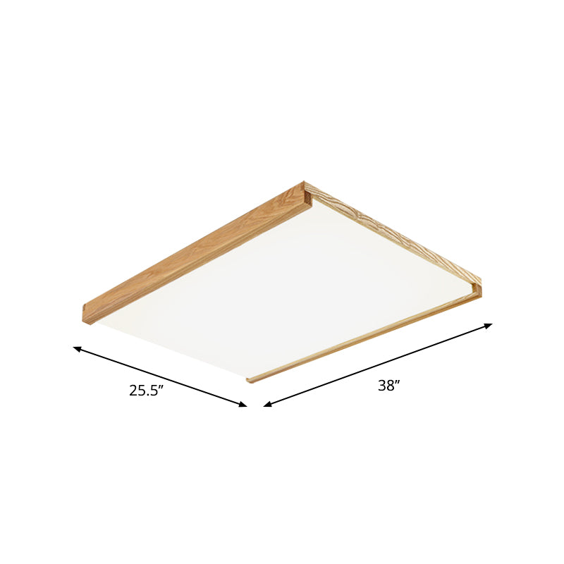 14.5"/25.5"/38" Wide Square Flushmount Nordic Acrylic Hotel Surface Mounted LED Ceiling Light in Warm/White Light Clearhalo 'Ceiling Lights' 'Close To Ceiling Lights' 'Close to ceiling' 'Flush mount' Lighting' 1938146