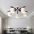 Bucket Living Room Ceiling Mount Chandelier Metallic 5/6/8-Bulb Modern Semi Flush Light in Brown and White 5 White Clearhalo 'Ceiling Lights' 'Close To Ceiling Lights' 'Close to ceiling' 'Semi-flushmount' Lighting' 1938251