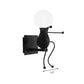 Contemporary Robot Wall Sconce Metal One Head Bare Bulb Wall Light for Hallway Clearhalo 'Wall Lamps & Sconces' 'Wall Lights' Lighting' 193882
