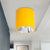 Cylinder Cloth Shop Down Light Metallic 1 Head Commercial Ceiling Mount Light Yellow Clearhalo 'Ceiling Lights' 'Close To Ceiling Lights' 'Close to ceiling' 'Flush mount' Lighting' 193922