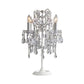Luxurious Style Candle Desk Light 4 Heads Metal Table Lamp with Crystal Deco in White for Adult Bedroom Clearhalo 'Lamps' 'Table Lamps' Lighting' 193961
