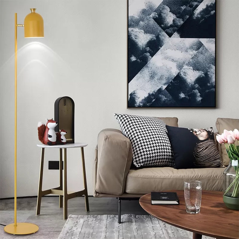 Candy Colored High Floor Light 1 Head Macaron Stylish Metal Floor Light for Living Room Clearhalo 'Floor Lamps' 'Lamps' Lighting' 194016