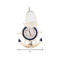Nautical Stylish Rudder Wall Light with Clock 1 Light Wood & Glass Wall Sconce in White for Baby Room Clearhalo 'Wall Lamps & Sconces' 'Wall Lights' Lighting' 194064