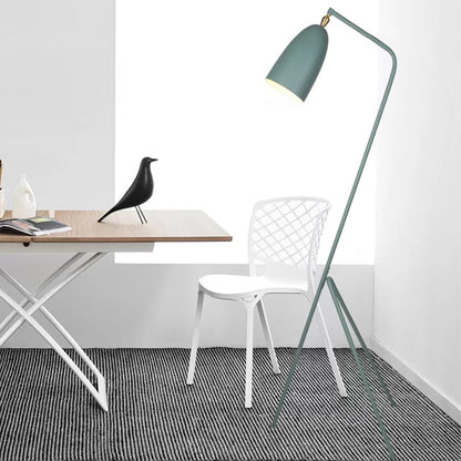 One Bulb Domed Shade Floor Light Macaron Loft Metal Floor Light with Candy Color for Meeting Room Green Clearhalo 'Floor Lamps' 'Lamps' Lighting' 194080