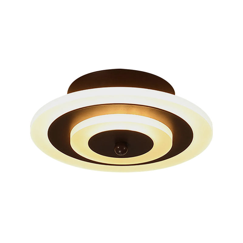 Modern Concentric Ceiling Lamp Acrylic Flush Ceiling Light for Living Room Hallway Clearhalo 'Ceiling Lights' 'Close To Ceiling Lights' 'Close to ceiling' 'Flush mount' Lighting' 194183