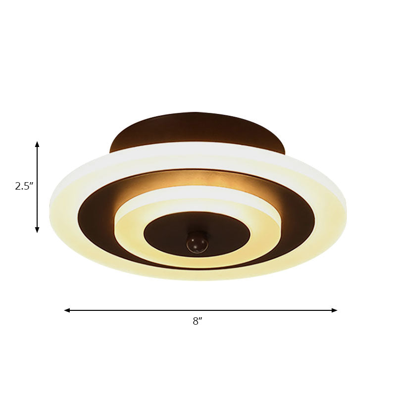 Modern Concentric Ceiling Lamp Acrylic Flush Ceiling Light for Living Room Hallway Clearhalo 'Ceiling Lights' 'Close To Ceiling Lights' 'Close to ceiling' 'Flush mount' Lighting' 194184