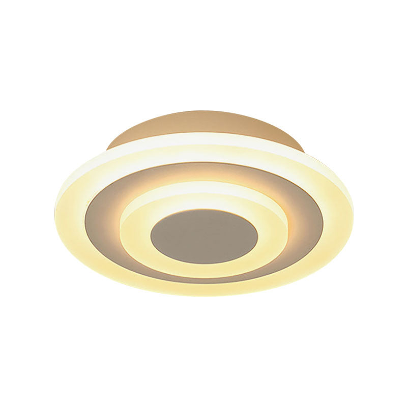 Modern Concentric Ceiling Lamp Acrylic Flush Ceiling Light for Living Room Hallway Clearhalo 'Ceiling Lights' 'Close To Ceiling Lights' 'Close to ceiling' 'Flush mount' Lighting' 194186