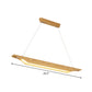Linear Wooden Pendant Lighting Modern Led Beige Hanging Ceiling Lamp Fixture in White/Warm/Natural Light Clearhalo 'Ceiling Lights' 'Modern Pendants' 'Modern' 'Pendant Lights' 'Pendants' Lighting' 1942165
