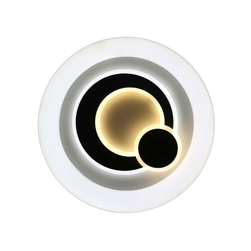White Circular LED Flush Ceiling Light Modern Stylish Acrylic Ceiling Lamp for Kitchen Hallway Clearhalo 'Ceiling Lights' 'Close To Ceiling Lights' 'Close to ceiling' 'Flush mount' Lighting' 194253