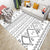 Black and White Geometric Trellis Rug Native Americana Area Rug for Bedroom Synthetic Pet Friendly Stain Resistant Rug White Clearhalo 'Area Rug' 'Rugs' 'Southwestern' Rug' 1946675