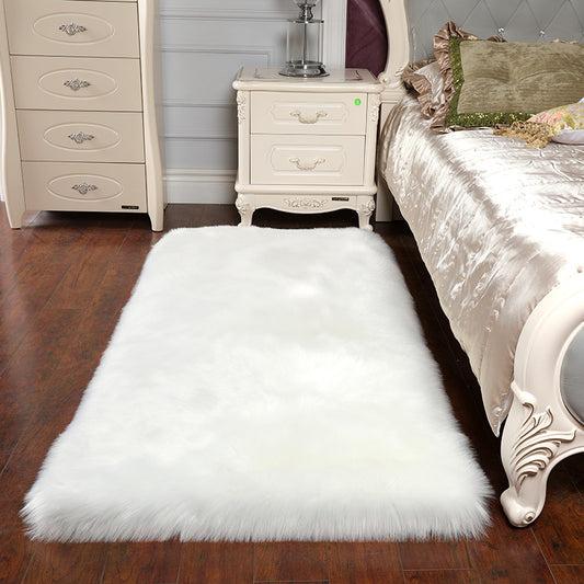 Solid Color Contemporary Rug Faux Fur Rug Washable Area Rug for Living Room White Clearhalo 'Area Rug' 'Casual' 'Rugs' Rug' 1946845