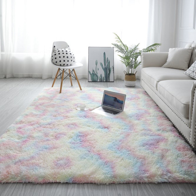 Casual Rug Fluffy Tie Dye Print Rug Washable Carpet for Living Room Pink Clearhalo 'Area Rug' 'Casual' 'Rugs' Rug' 1946857
