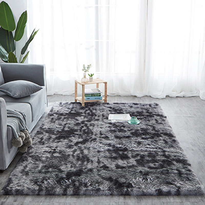 Casual Rug Fluffy Tie Dye Print Rug Washable Carpet for Living Room Dark Gray Clearhalo 'Area Rug' 'Casual' 'Rugs' Rug' 1946865