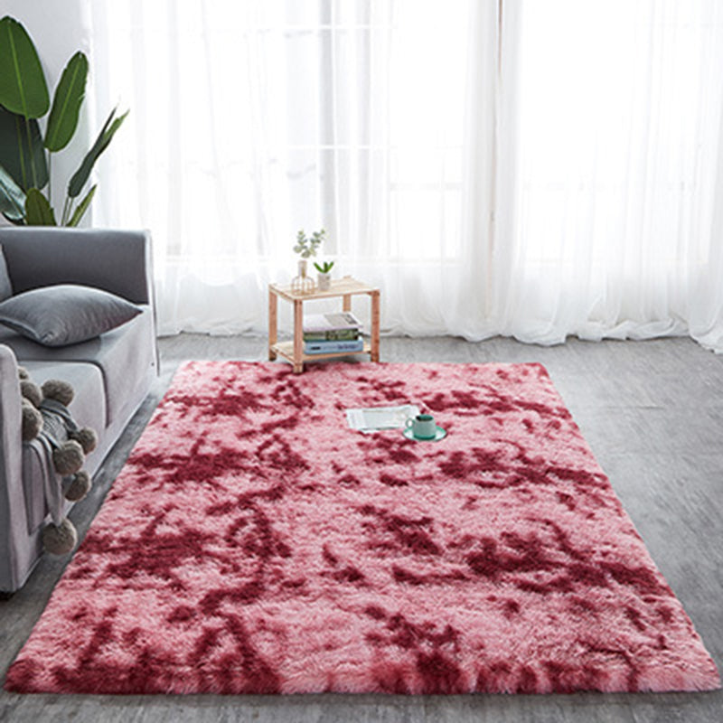 Casual Rug Fluffy Tie Dye Print Rug Washable Carpet for Living Room Red Clearhalo 'Area Rug' 'Casual' 'Rugs' Rug' 1946870