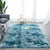 Casual Rug Fluffy Tie Dye Print Rug Washable Carpet for Living Room Peacock Blue Clearhalo 'Area Rug' 'Casual' 'Rugs' Rug' 1946872